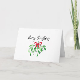 MERRY CHRISTMAS Mistletoe PAPPY NEW YEAR Festival Karte