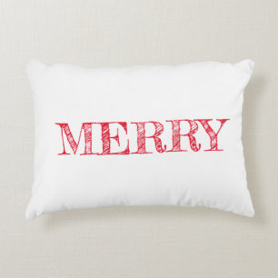 MERRY Christmas Modern Text Holiday Fun Dekokissen