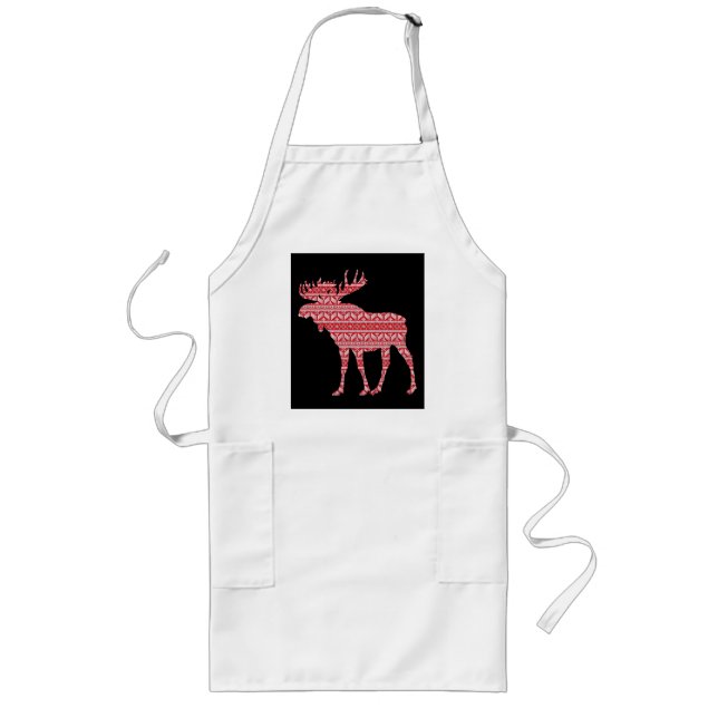 MERRY CHRISTMAS MOOSE LANGE SCHÜRZE (Vorne)