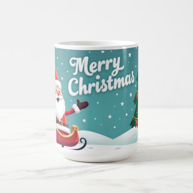 merry christmas mug santa klaus kaffeetasse (Mittel)