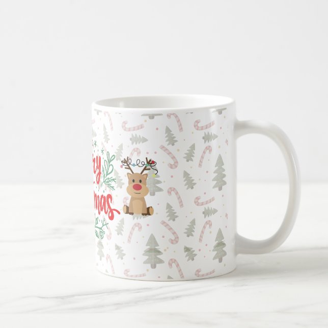 Merry Christmas Mug – Simple Holiday Design Kaffeetasse (Rechts)