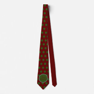 Merry Christmas Neck Tie (Maroon & Hunter Green) Krawatte