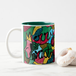 MERRY CHRISTMAS NEUROGRAPHIC & BLACK LINIE ZWEIFARBIGE TASSE