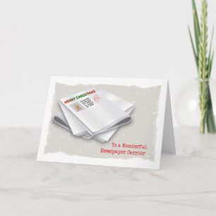 Merry Christmas, Newspaper Carrier Feiertagskarte