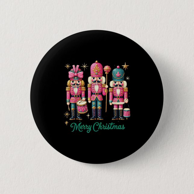 Merry Christmas Nk Nutcracker Fantasy  Button (Vorderseite)