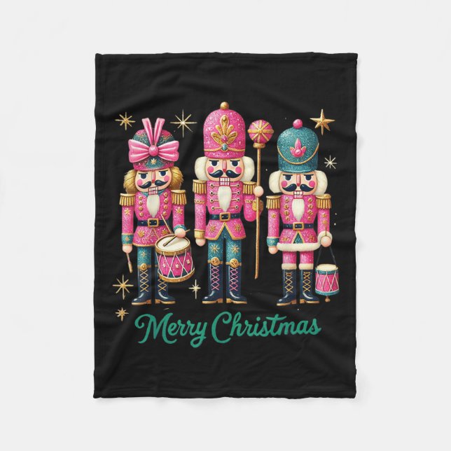 Merry Christmas Nk Nutcracker Fantasy  Fleecedecke (Vorderseite)