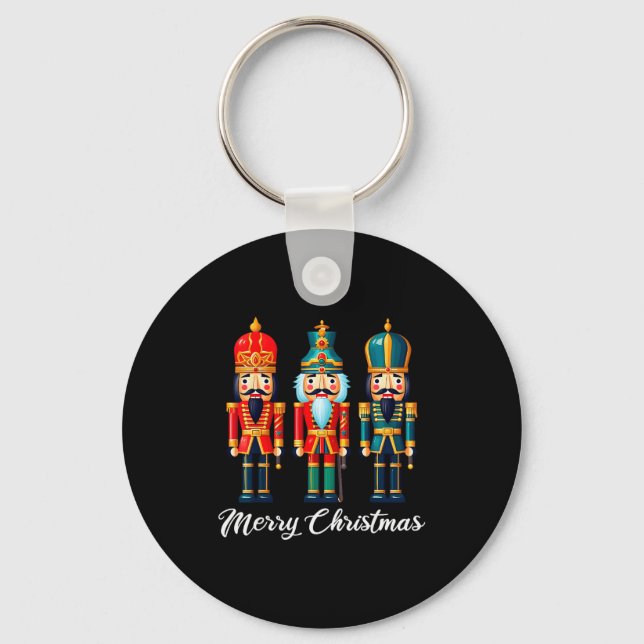 Merry Christmas Nutcracker Ballet Festive Xmas Men Schlüsselanhänger (Vorderseite)