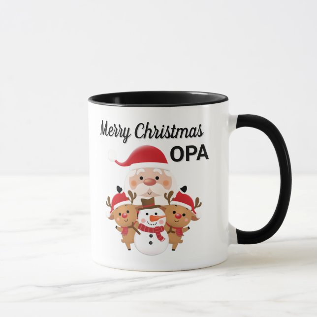 Merry Christmas OPA gift Mug Tasse (Rechts)