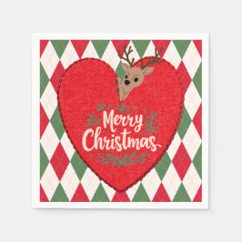 Merry Christmas Paper Napkin Serviette