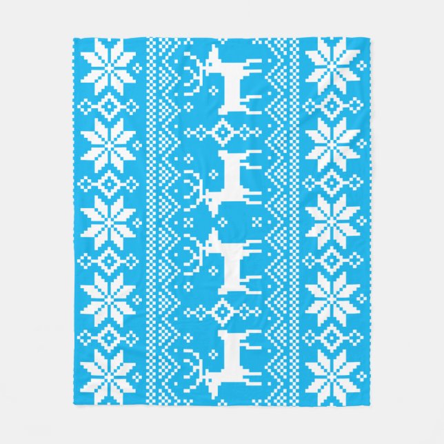 Merry Christmas pattern 1 Fleecedecke (Vorderseite)