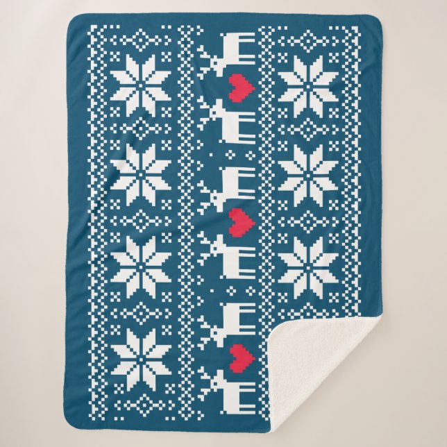 Merry Christmas pattern 2 Sherpadecke (Vorderseite)