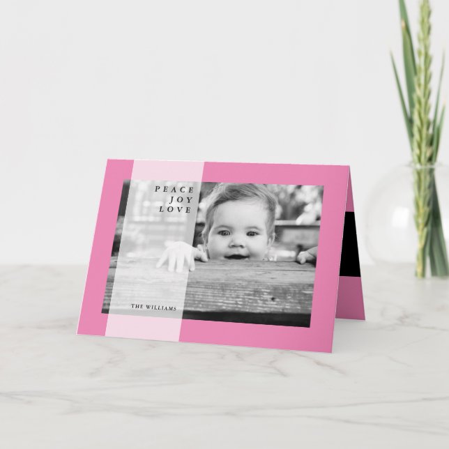 MERRY CHRISTMAS Peace Joy Liebe Feiertagskarte (Vorderseite)