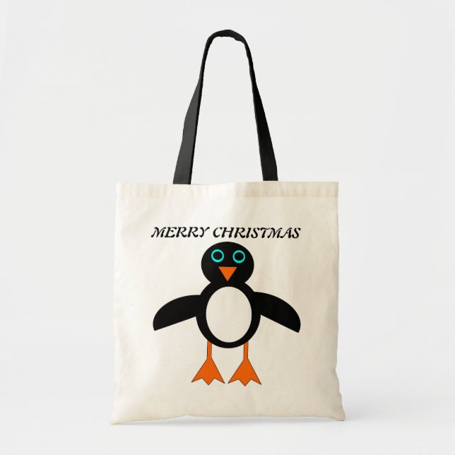 Merry Christmas Penguin Custom Gift Bag Tragetasche (Vorne)