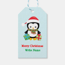 Merry Christmas Penguin Illustration