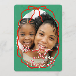 Merry Christmas Personalized Photo Holiday Einladung