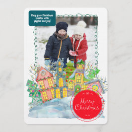 Merry Christmas Personalized Photo Holiday Einladung