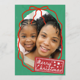 Merry Christmas Personalized Photo Holiday Einladung