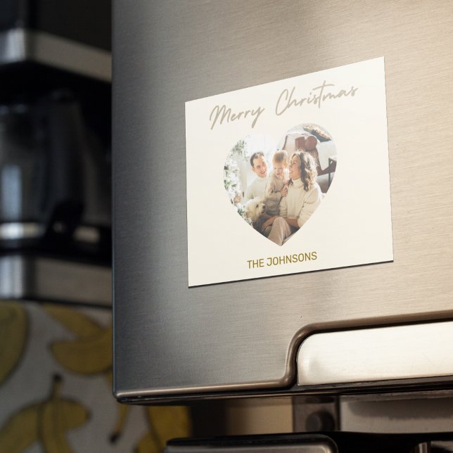 Merry Christmas Personalized Photo Magnet (Créateur téléchargé)