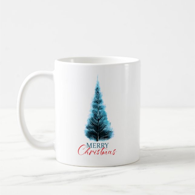 Merry Christmas pine tree Kaffeetasse (Links)