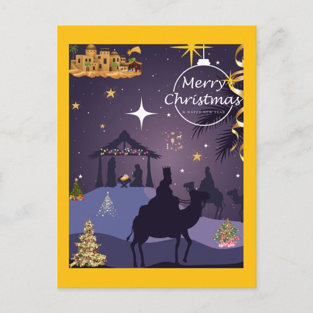 Merry Christmas.  Postkarte (Vorderseite)