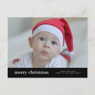 MERRY CHRISTMAS Postkarte für Ihr Foto hinzufügen