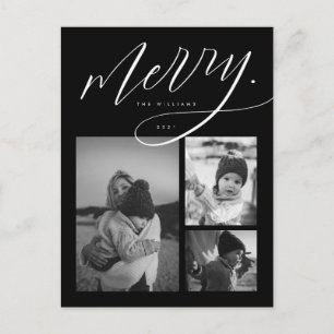 MERRY CHRISTMAS Postkarte für Ihr Foto hinzufügen