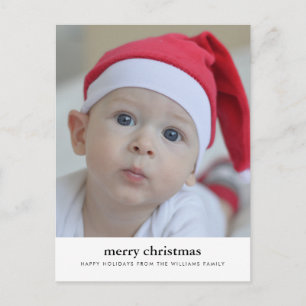 MERRY CHRISTMAS Postkarte für Ihr Foto hinzufügen