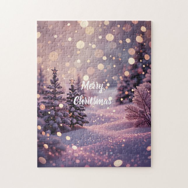 Merry Christmas Puzzle -Customizable Text  (Vertikal)