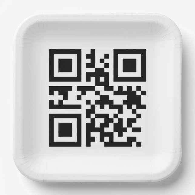 Merry Christmas QR Code Pappteller (Vorderseite)