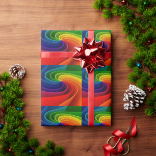 MERRY CHRISTMAS RAINBOW GESCHENKPAPIER