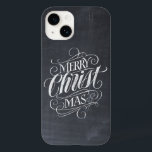 Merry CHRISTmas Religious Calligraphy Chalkboard C Case-Mate iPhone 14 Hülle<br><div class="desc">Wir sagen "Frohe Weihnachten" sehr oft während der Saison, aber manchmal vergessen wir, woher dieser Gruß eigentlich kommt. Hier ist ein wunderbar elegantes Stück Handschrift im modischen Chalkboard-Look, um einen sanften Rücken in die Richtung Jesus zu geben. Berufliche Kalligraphie von Ivan Angelic. Diese Version hat das wunderbare 'echte Chalkboard' Aussehen...</div>