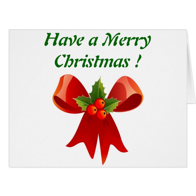 "MERRY CHRISTMAS" RIBBON BOUR (Devant horizontal)