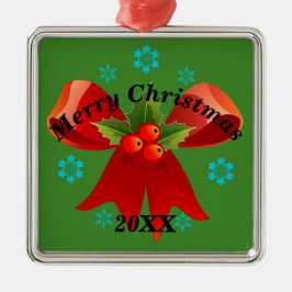 Merry Christmas Ribbon Geschenk Keepake (Platz) Ornament Aus Metall