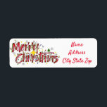**MERRY CHRISTMAS** RÜCKSENDEADRESSE LABEL<br><div class="desc">ICH WÜRDE MIT DIESEM "LEICHEN CHRISTMAS-ETIKETT" SICHER DEN "TAG NACH DEM ERNTEDANK" BEGINNEN. ICH HOFFE,  DASS SIE ES (ODER EIN ANDERES VON MEINEN VIELEN HIER AUF **The ChristmasShowroom** und DANKE FÜR DAS STOPPEN VON 1 MEINER 8 STORES. VIELE KRISTMAS FÜR SIE!!!!</div>