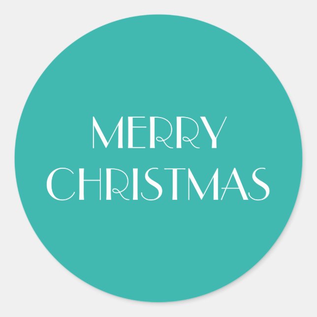 MERRY CHRISTMAS! RUNDER AUFKLEBER (Vorderseite)