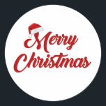 MERRY CHRISTMAS RUNDER AUFKLEBER<br><div class="desc">MERRY CHRISTMAS</div>