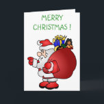 "MERRY CHRISTMAS" SANTA FEIERTAGSKARTE<br><div class="desc">"MERRY CHRISTMAS" SANTA CLAUS,  DIE SPIELRÄUME FÜR DIE KINDER</div>