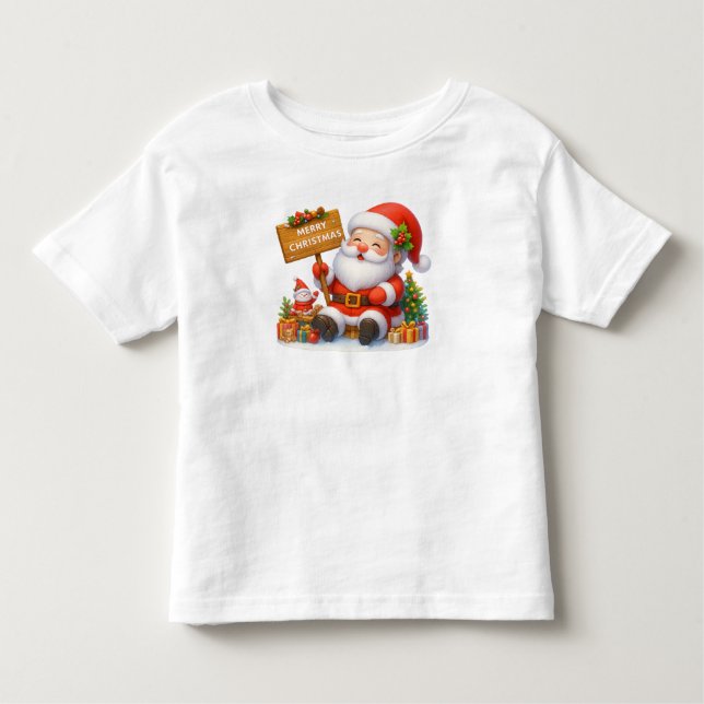 Merry Christmas Santa Funny  Kleinkind T-shirt (Vorderseite)