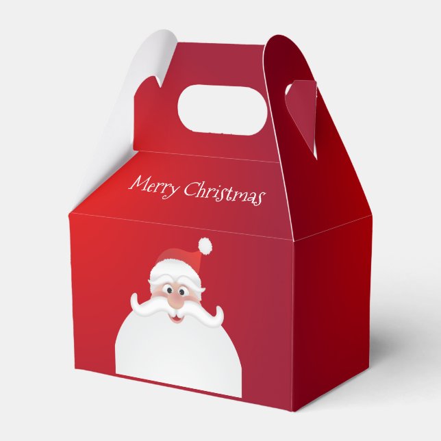Merry Christmas Santa Gable Favor Box Geschenkschachtel (Vorderseite)