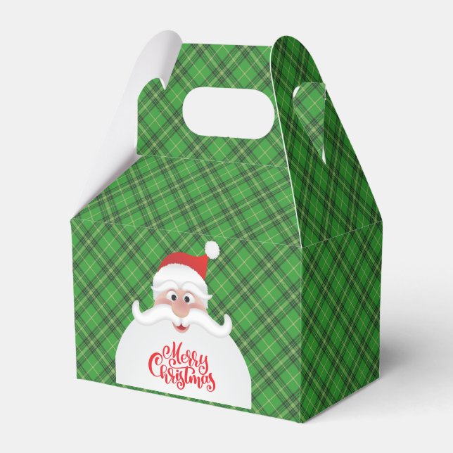 Merry Christmas Santa Gable Favor Box Geschenkschachtel (Vorderseite)
