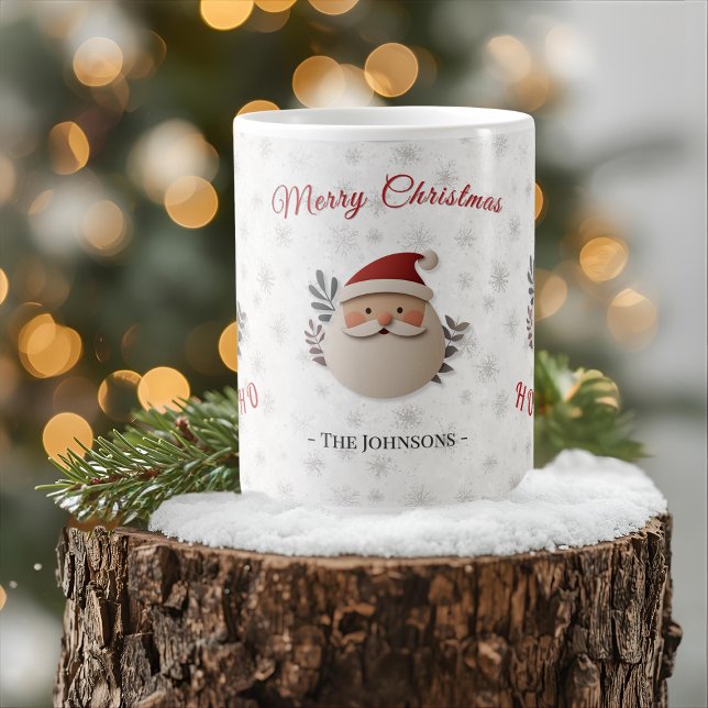 Merry Christmas Santa – Personalized Ho Ho Ho  Kaffeetasse (Von Creator hochgeladen)