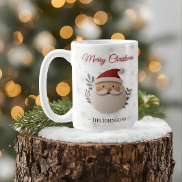 Merry Christmas Santa – Personalized Name Holiday Kaffeetasse