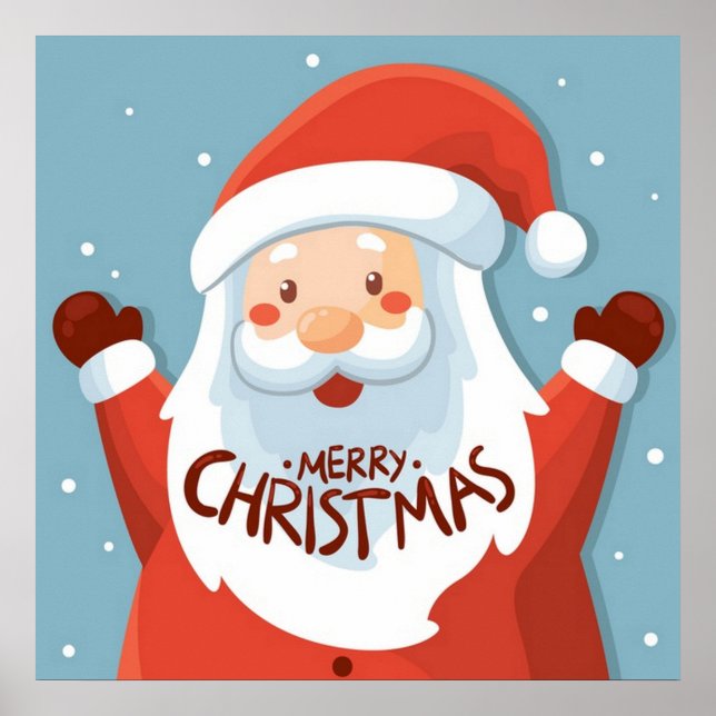 Merry Christmas Santa Poster (Vorne)