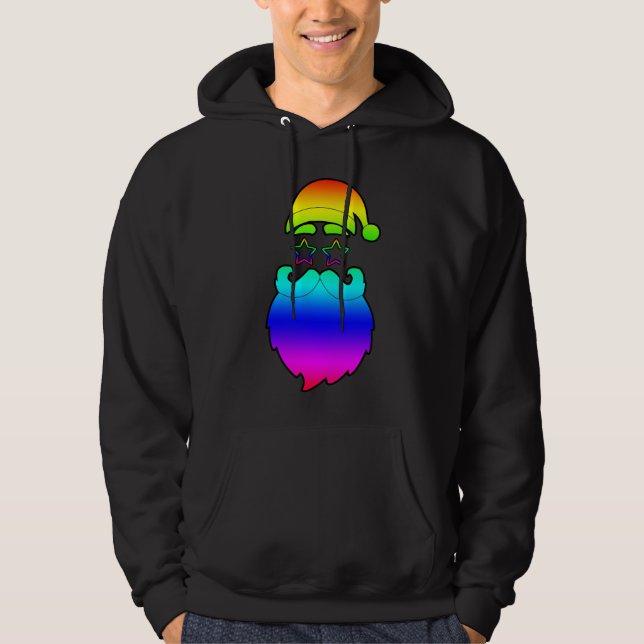 Merry Christmas Santa Rainbow Hoodie (Vorderseite)