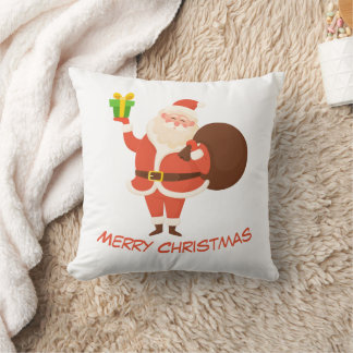 Merry Christmas Santa Throw Pillow Kissen