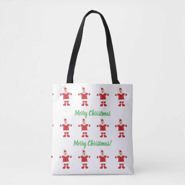 Merry Christmas Santa Tote Tasche (Vorderseite)