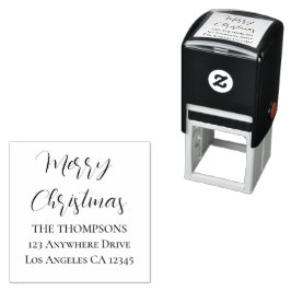 Merry Christmas Script Rücksendeadresse Permastempel