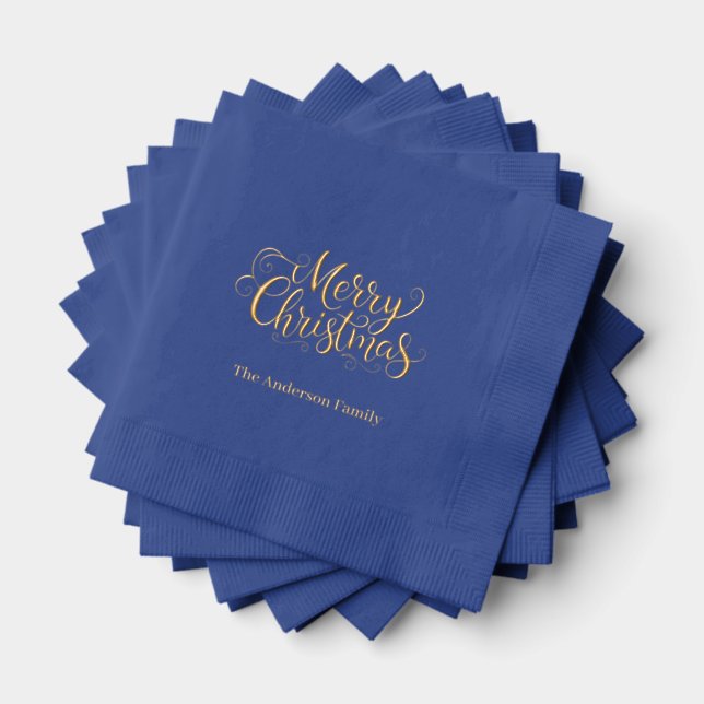 Merry Christmas  Servietten Mit Folie (Insitu (Gestapelt))