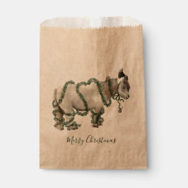 Merry Christmas Shetland Pony Favor Bag Geschenktütchen