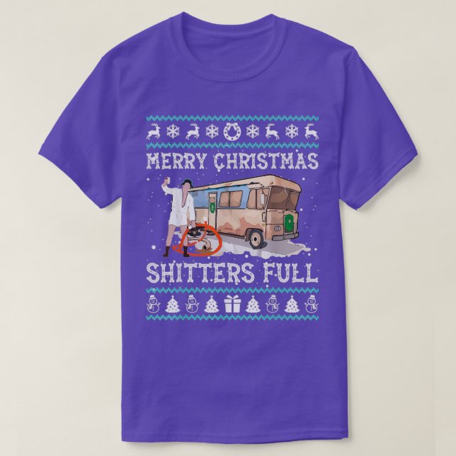 Merry Christmas Shitters Full Ugly Sweater  T-Shirt (Design vorne)
